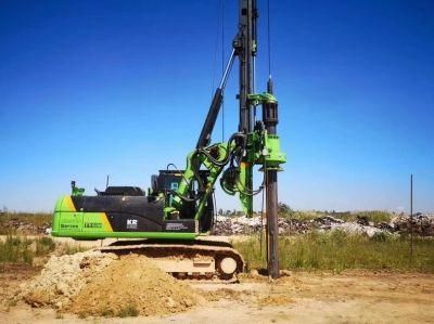 Kr90c Hydraulic Rotary Drilling Rig with Cat Chassis Piling Machine