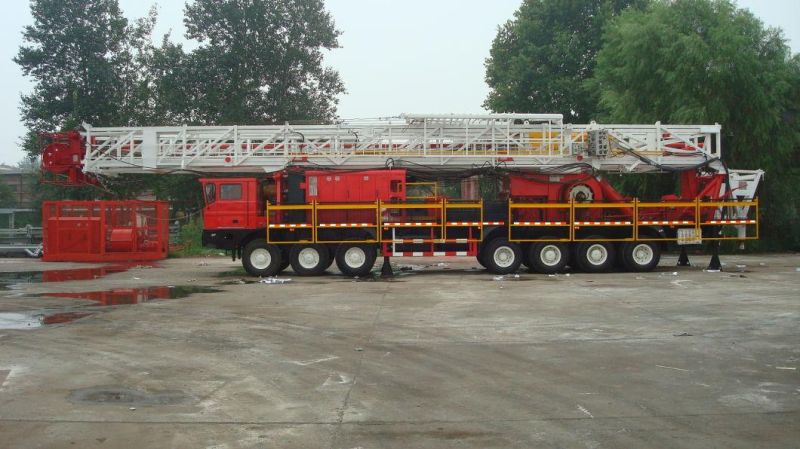 Chinese Engine Transmission 180t Zj30 Trailer Truck Mounted Oil Drilling Rig 3000m Land Drilling Rig and Xj750HP Workover Rig Drilling Rig Petroleum Equipment