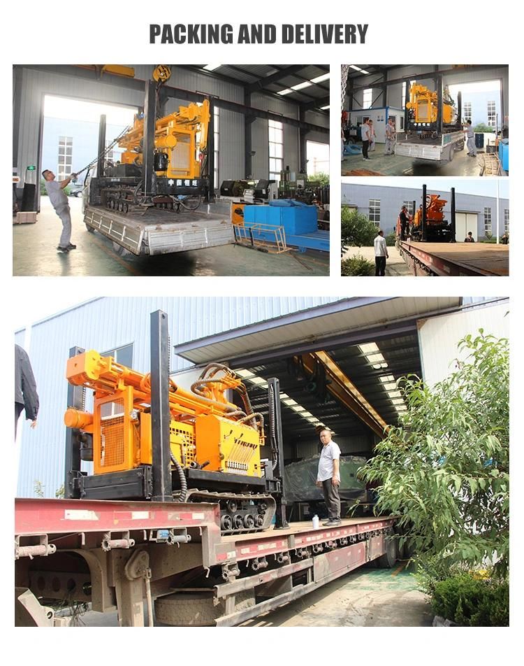 Rubber/Metal Crawler Air and Mud DTH Borehole Drilling Rig Machine