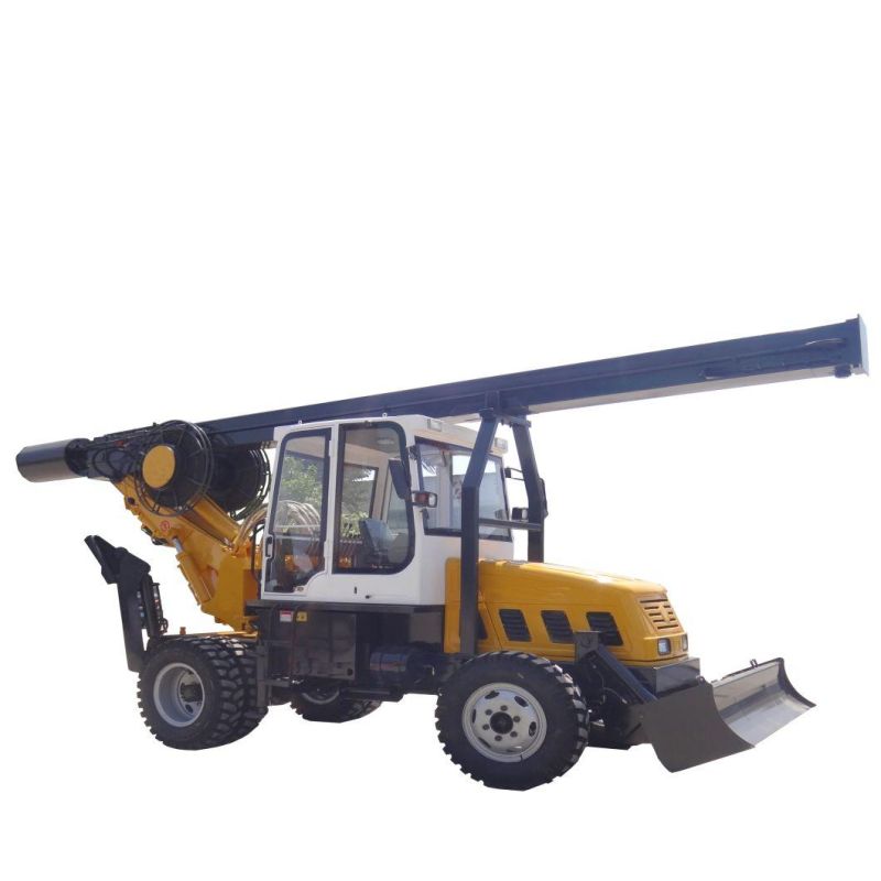 Pakistan Hot Sale Wheeled 180 Hydraulic Rotary Earth Auger Drilling Rig Drilling Machine