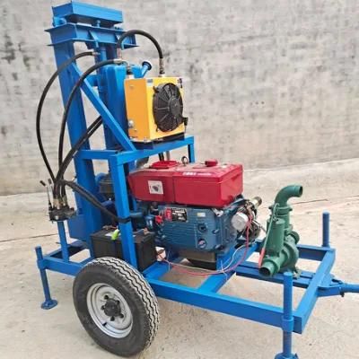Diesel 130m-150m Rotary Water Machine Portable Well Drilling Rig with Good Price