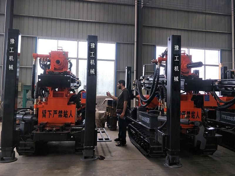 Cheap 200m Depth Bore Hole R100 Crawler Mounted DTH Water Well Drilling Rig