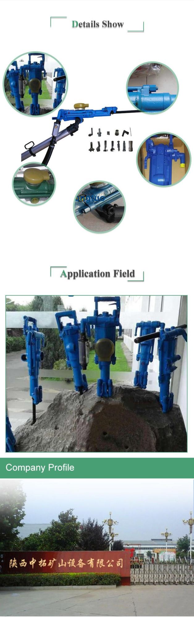 Yt28 Jack Hammer Rock Drill Machine