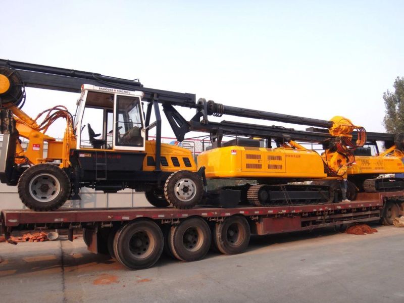 25m Full Hydraulic Crawler Type Rotary Drilling Rig for Photovoltaic Power Station Foundation Construction