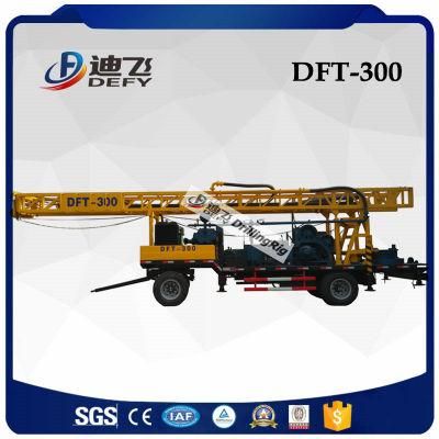 300m Multi-Functional Trailer Mounted Water Well Borehole Drilling Machine
