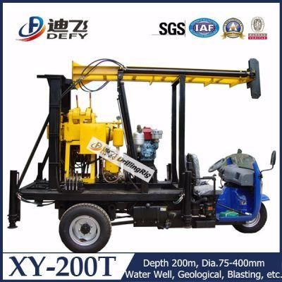 Three Wheels Type Portable Well Drilling Machine for Water Wells Drilling
