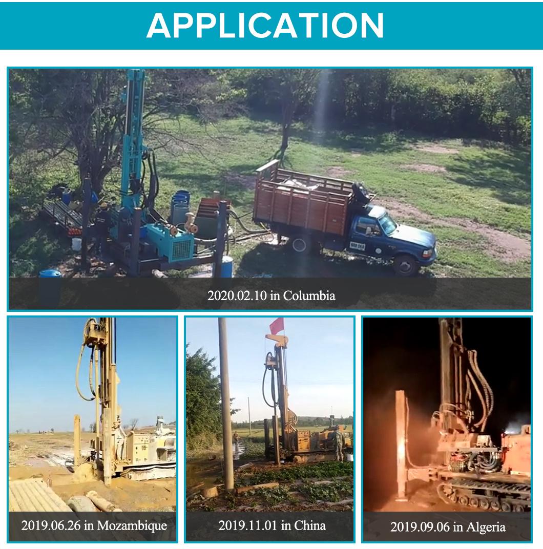 Borehole Portable Pneumatic Diesel Drilling Crawler Machine Rigs