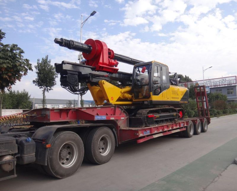 40m Hydraulic Crawler Based Top Driven Rotary Power Head Water Well Drilling Machine with Drilling Equipments