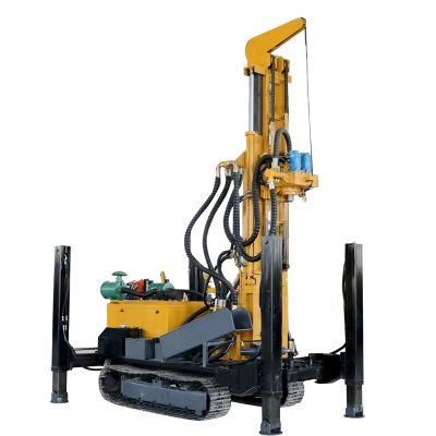300m Steel Crawler Mounted Portable Water Well Drilling Rig