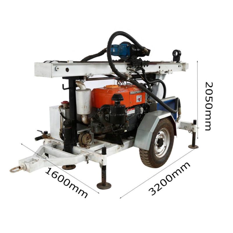Defy Factory Wholesale 100 M Small Water Well Drilling Machine Man Portable Borehole Tripod Down-The-Hole Drill Rig