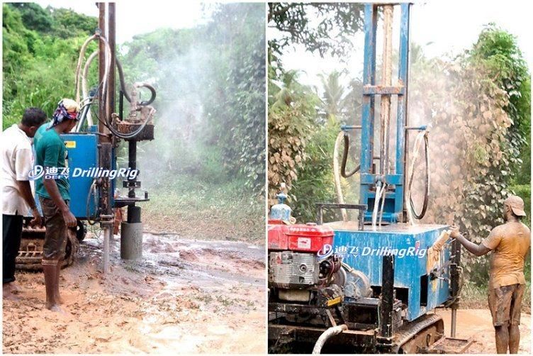 200m Depth Rock Drilling Machine Air DTH Water Well Bore Hole Drilling Rig