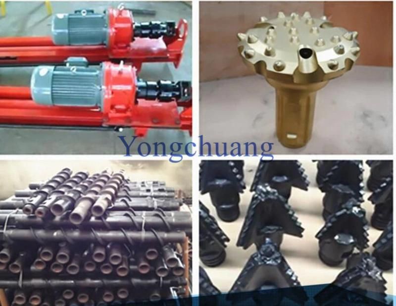Geotechnical Drilling Rig with Drill Pipe and Drill Bit