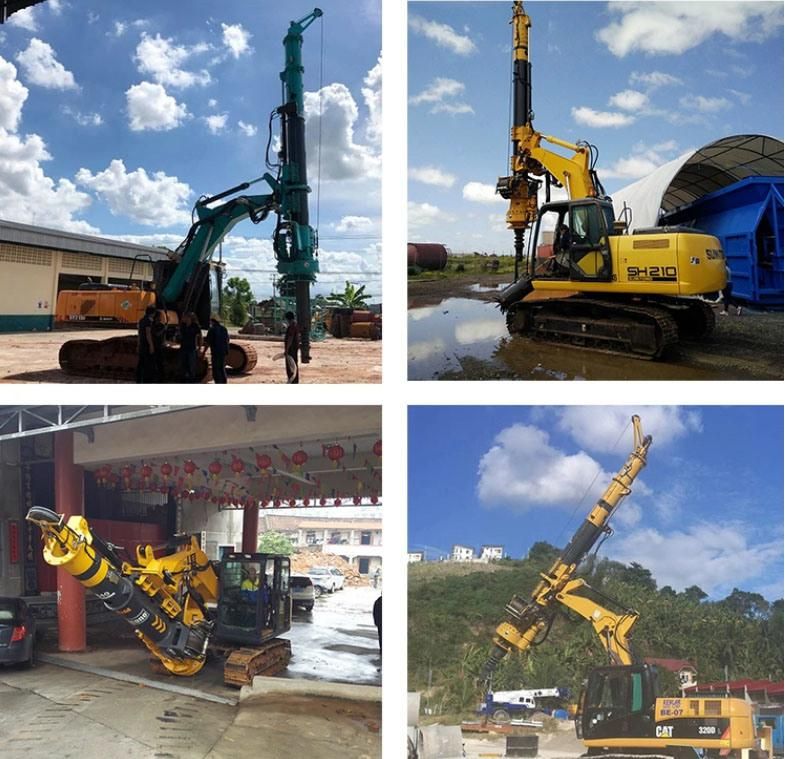 Hydraulic Motor Drilling Rig Excavator Mounted Drilling Rig Kr125 Small Bore Pile Rig