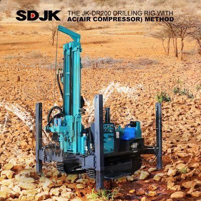 260m Depth Rock Drilling Machine Air DTH Bore Hole HOWO 6*4 Truck Mounted Water Well Drilling Rig
