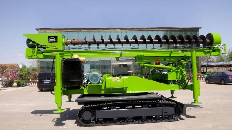 Diesel Engine Large Torque Hydraulic Rotary Construction Drill Crawler 360-6 Long Screw Pile Driver