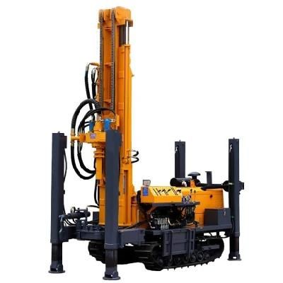 Rubber Crawler Mounted Rotary Well Drilling Machine / 180m Water Well Drilling Rig