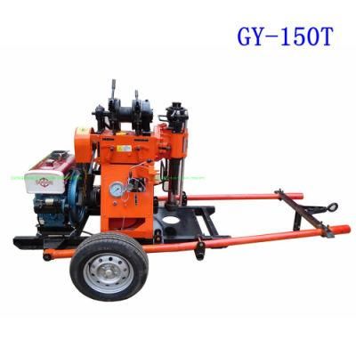 Portable Wheel Trailer Mounted Soil/Geotechnical Investigation Core Drilling Rig (GY-150T)