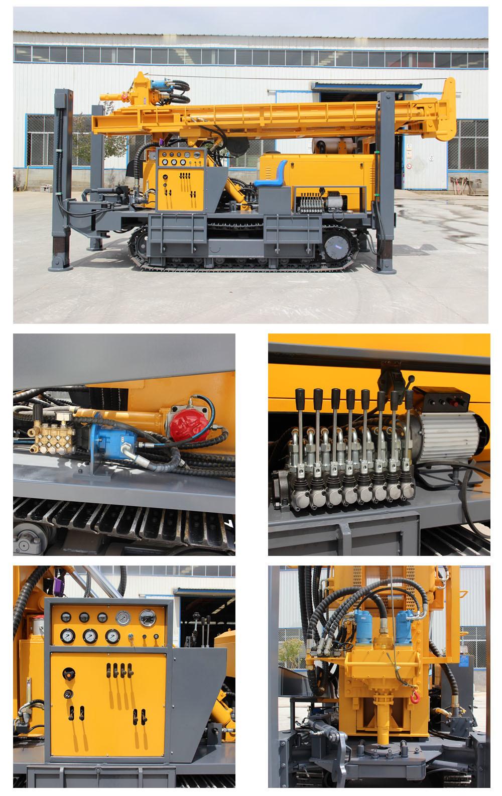 Hydraulic Rotary Mud Pump Drilling Small Portable Mini Crawler Water Well Borehole Drilling Machine