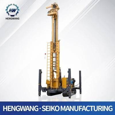 Portable 400m Depth Trailer Mounted Rotary Hydraulic Farm Irrigation Water Well Drilling Rig