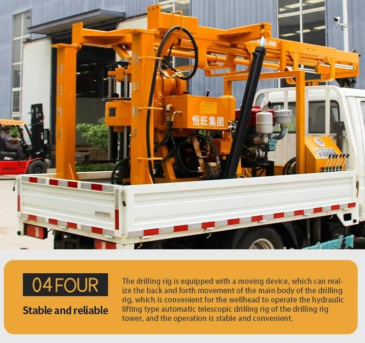 Truck Mounted Hydraulic 200m Water Well Drilling Machine for Sale