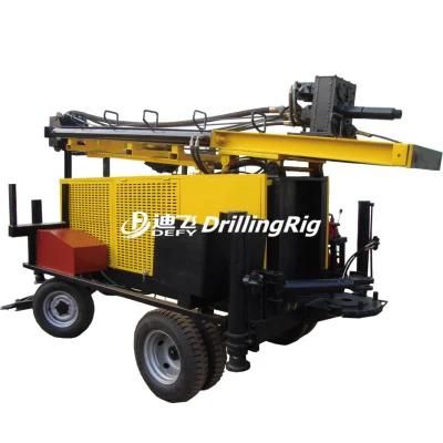 Dfq-200W Trailer Mounted Water Well Drilling Rig Machine with 200m Drilling Capacity