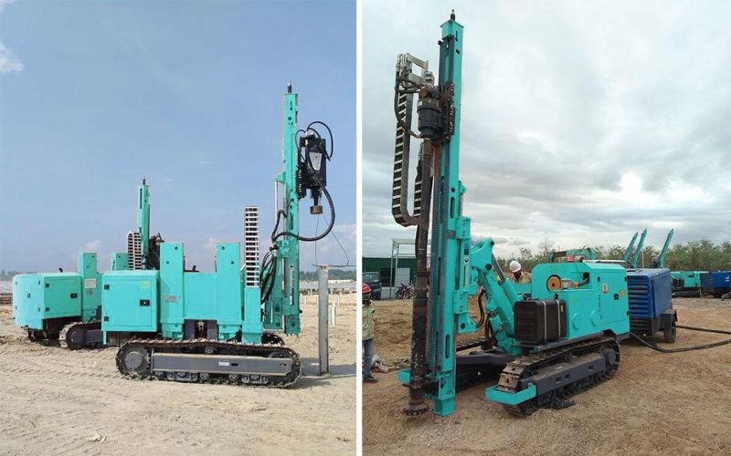 Hf385y Multi-Function Hydraulic Crawler DTH Drilling Rig Solar Piling Machine