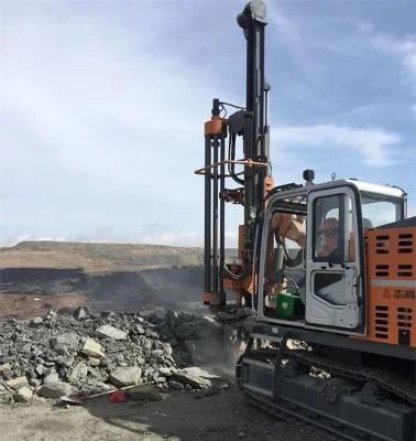Automatic Change Drill Rods DTH Ground Surface Drilling Method Crawler Type Blasting Drill Rig