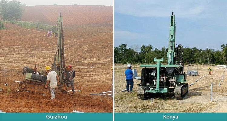 Hf130y 120m Depth Hydraulic Photovoltaic Pile Hole Borehole Drilling Machine