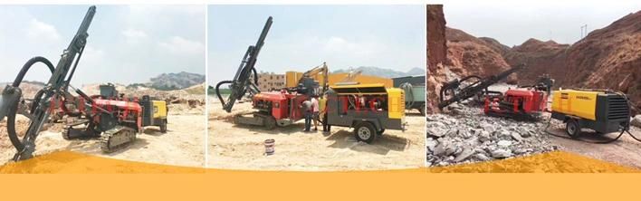 Track DTH Hammer Drilling Rig Machine, Powered by Air Compressor