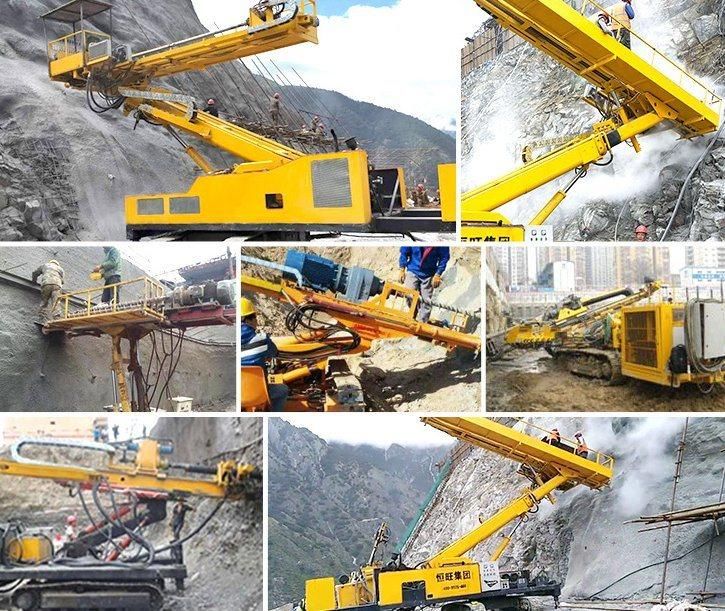Strong Climbing Abilit Crawler 12m Slope Protection Rock Bolt Hole Anchor Drilling Rig Track Shoe Width 400 mm Rock Drilling Machine