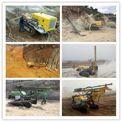 High Quality Engineering Equipment Hydraulic Anchor Auger Metal Rock Drilling Rig