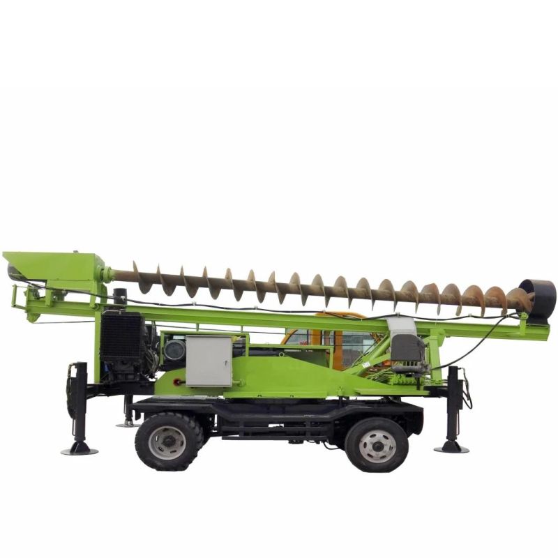 Wheeled 360-6 Diesel Hammer Ground Screw Pile Driver