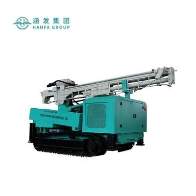 Hf220y 220m Depth Air Compressor Borewell Drilling Rig for Sale