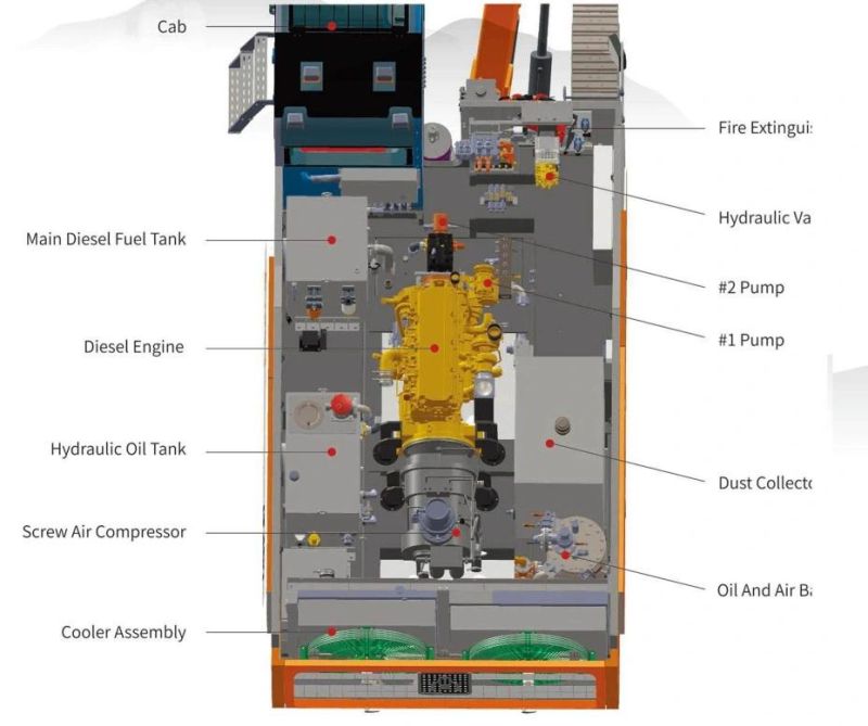 Crawler Mounted Pneumatic Top Hammer Drill Rig