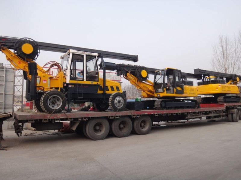 11m Hydraulic Power Machine Double Dynamic Model Wheeled 180 Water Well Drill Rig for Drilling Equipment