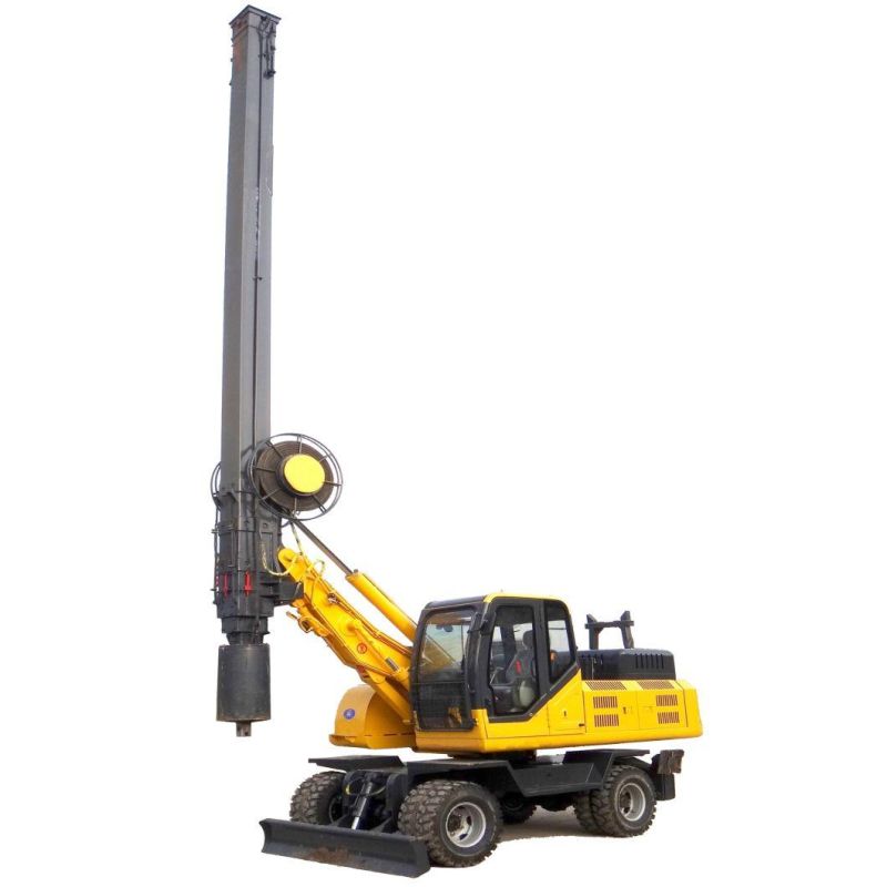 15m Good Price Rotary Rig Drilling China Wheeled Four-Wheel Hydraulic Machine Water Well Drill Rig for Sale