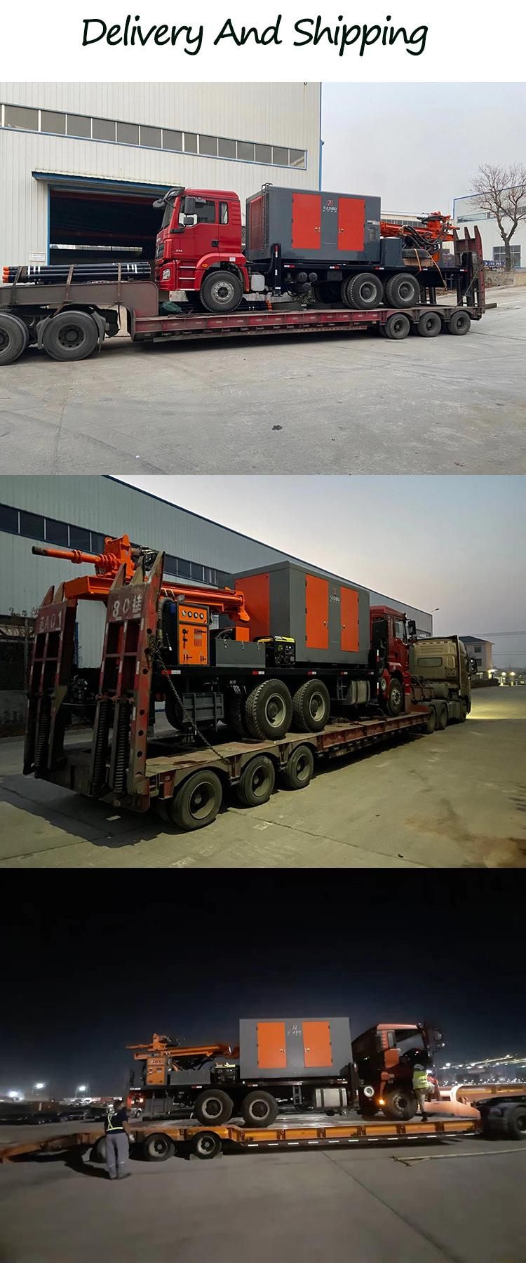 300m Depth Truck-Mounted Pneumatic Water Well Drilling Rig with Air Compressor for Sale