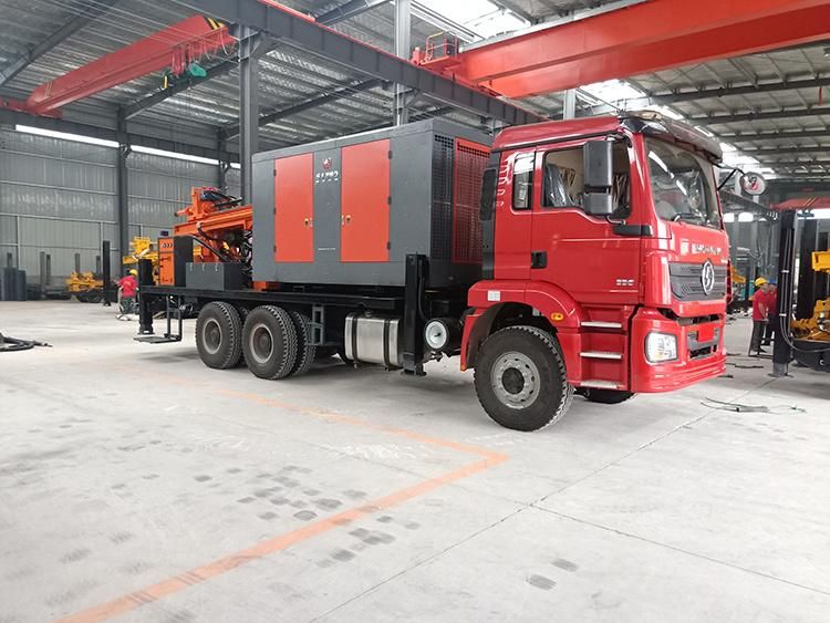 300m Depth Truck-Mounted Pneumatic Water Well Drilling Rig with Air Compressor for Sale