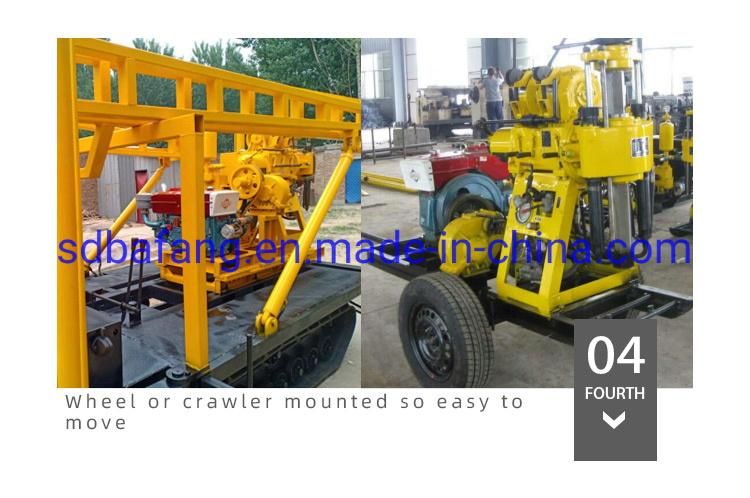 Diesel Power Borehole Drilling Machine/Water Well Drilling Rig for Hard Rock