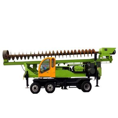 Portable Bore Hole Crawler Wheel Type Diesel Engine Hydraulic Rotary Water Well Drilling Rig Machine