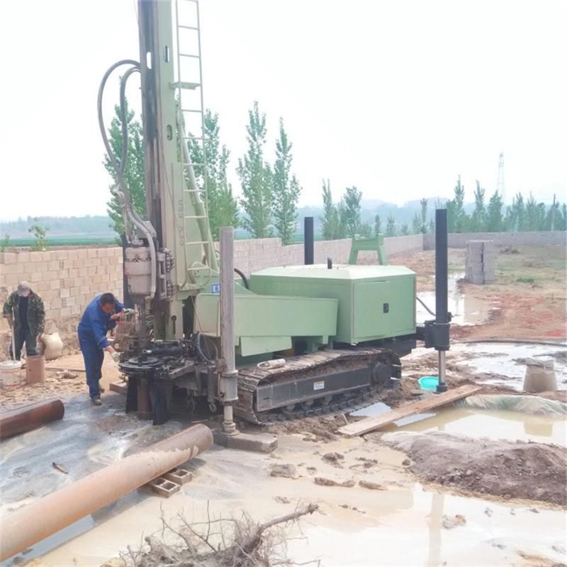 Hydraulic DTH and Rotary Deep Crawler Water Well Drilling Machine