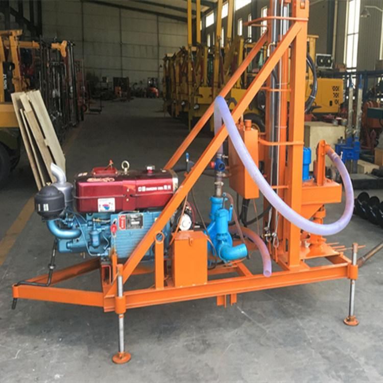 Portable Diesel Engine Hydraulic Water Well Drilling Rig Borehole Drilling Rig Machine
