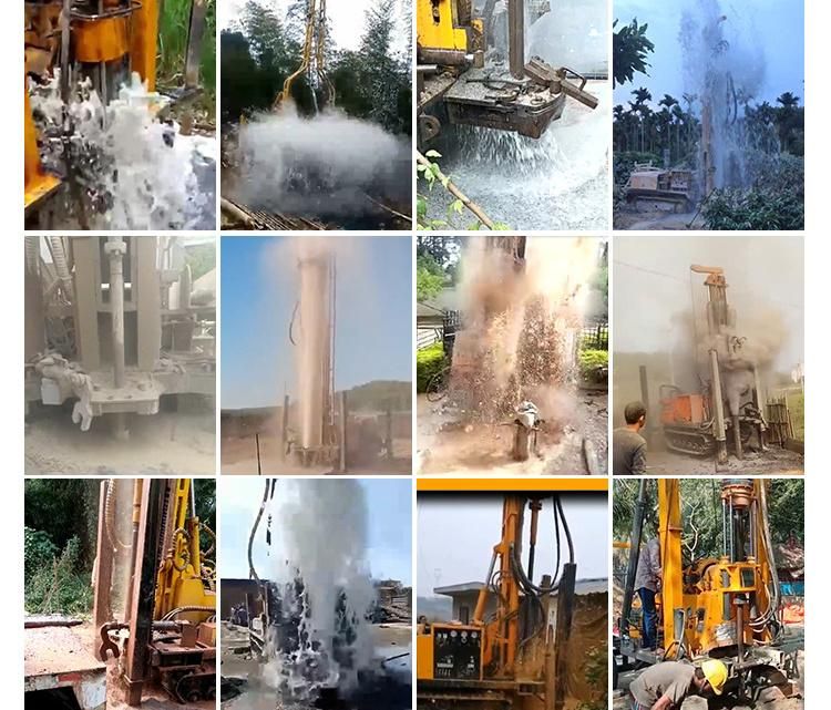 High Efficient 160m Pneumatic Water Drilling Rig Used in Water Well Engineering, Geothermal Well