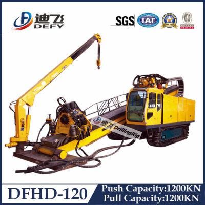 120t Full Hydraulic Horizontal Directional HDD Drilling Rig with Crane