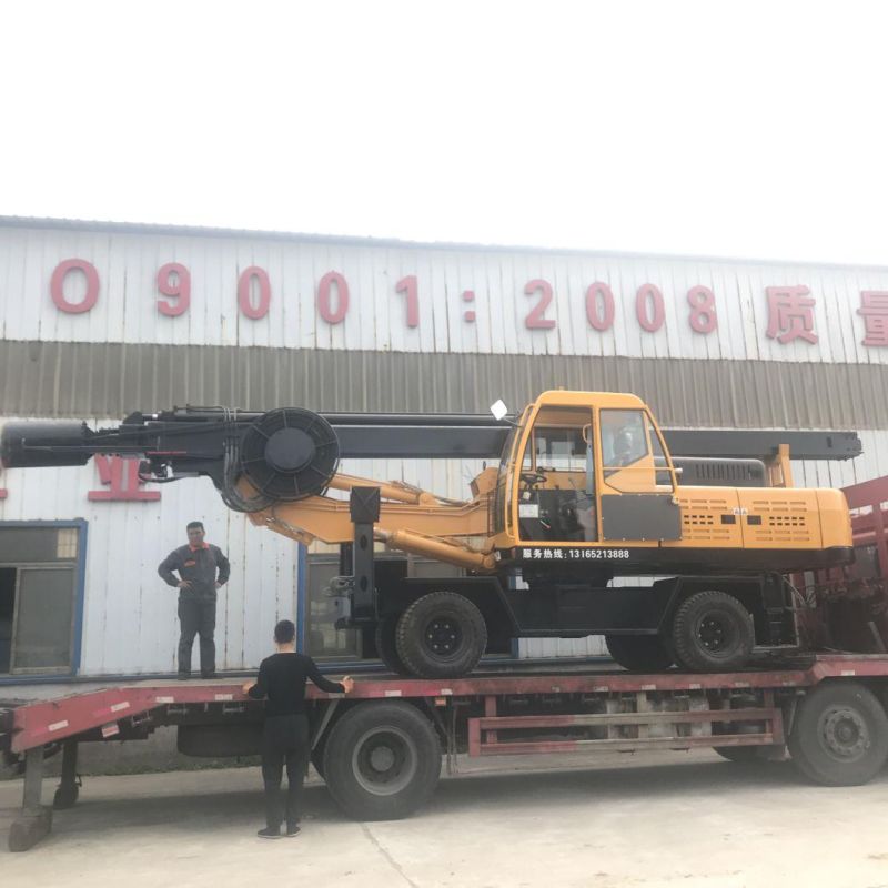 Wheel Type Hydraulic Rotary Hydraulic Pile Driver for 15m