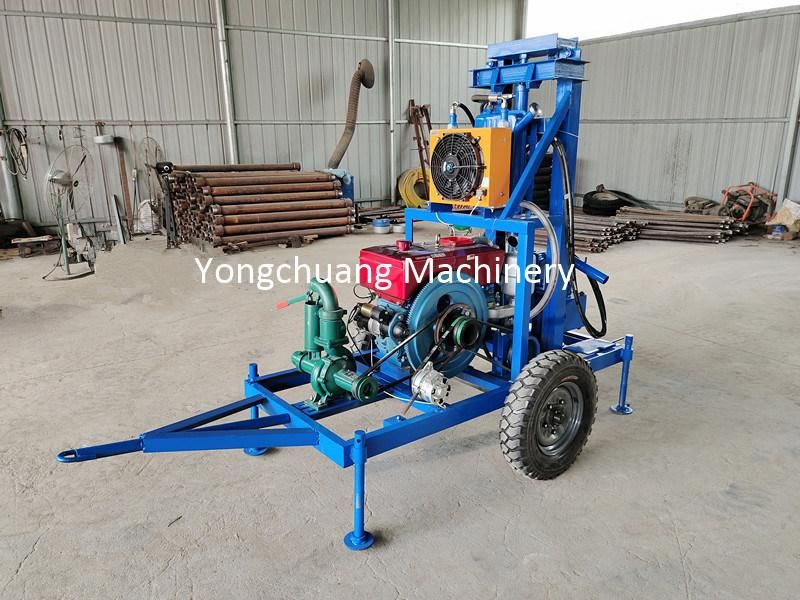 Hydraulic Drill Rig Machine with Water Pipe and Water Pump