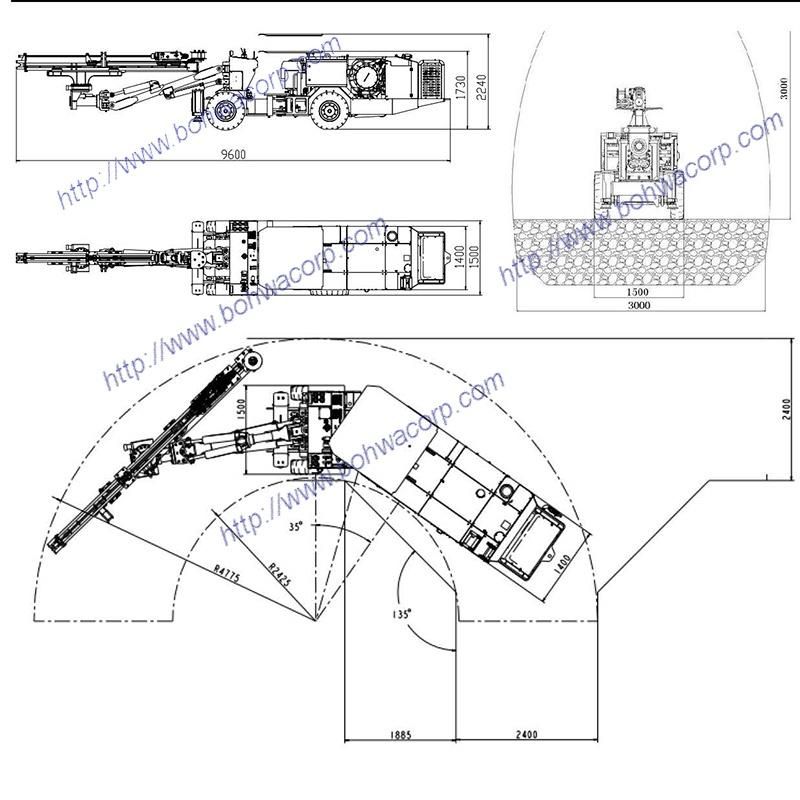 Small Single Boomer Hydraulic Drilling Jumbo with Eprico Drifter