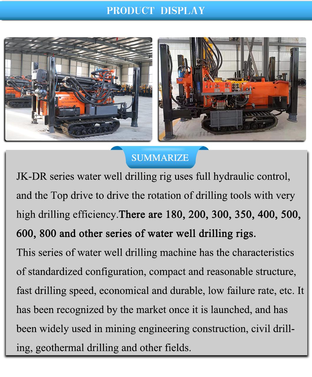 Jk-Dr 180 China Trailer Mounted Hydraulic Water Well Drilling Rig