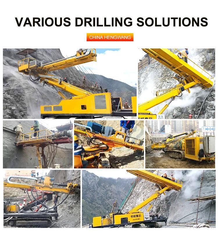 Anchor Digging Pit Poles Quarry Plant Crawler Drilling Rig for Marble Open Pit Mines