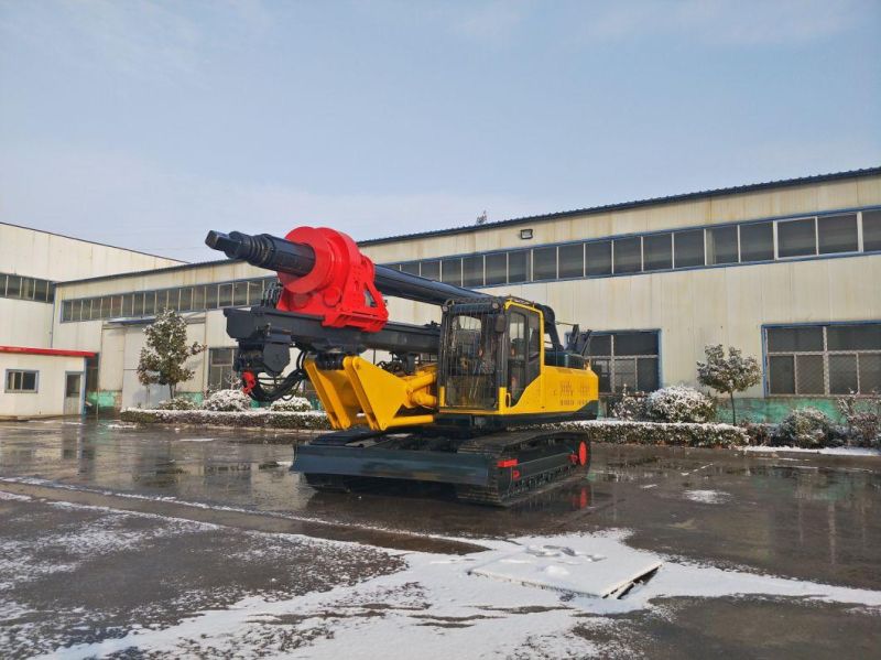 35m Crawler Base Water Well Drilling Rig Machine Driven by Diesel Engine with 35m Drilling Depth Pneumatic DTH